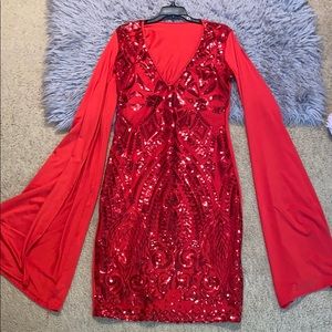 Red Sequin dress
